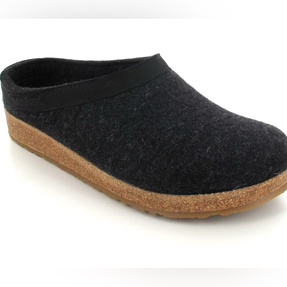 Halflinger Clogs German Grizzly Torben Charcoal Black size 41